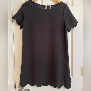 Mittoshop Black Scalloped Hem Dress Size M